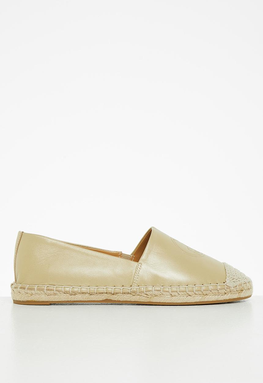 POLO - Fatima embossed leather espadrille - gold