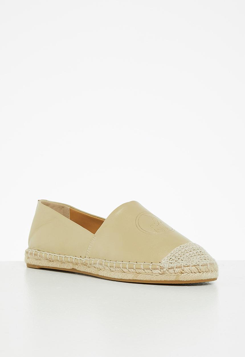 POLO - Fatima embossed leather espadrille - gold