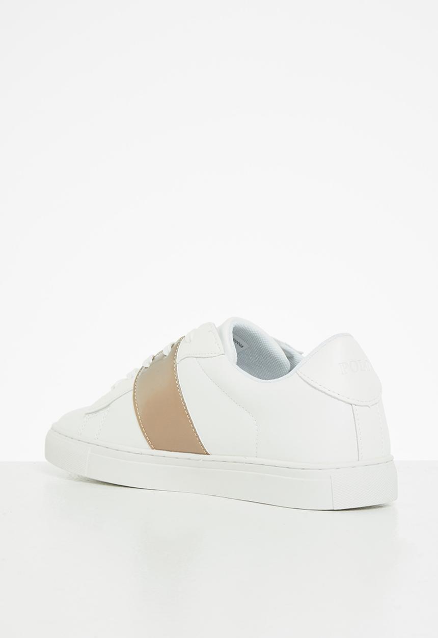 POLO - Jade side flash sneaker - white & gold