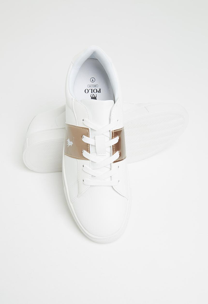 POLO - Jade side flash sneaker - white & gold