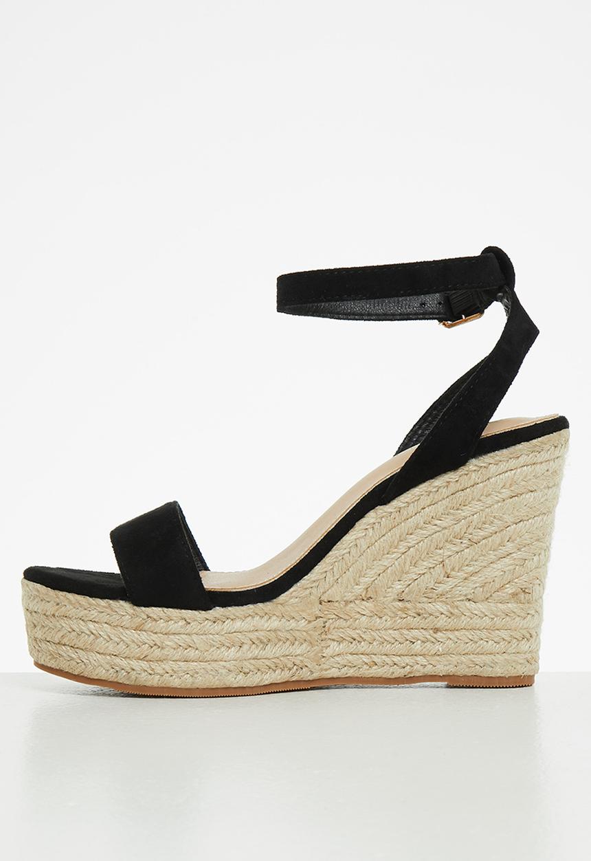 Superbalist - Wedge ankle strap heel - black