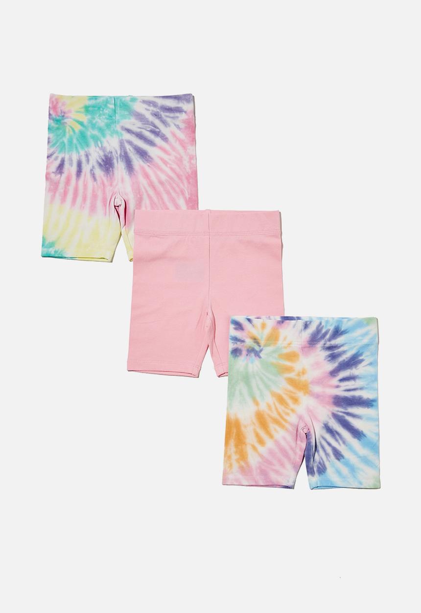 Cotton On - Girls multipack bike shorts 3 pack - tie dye bundle