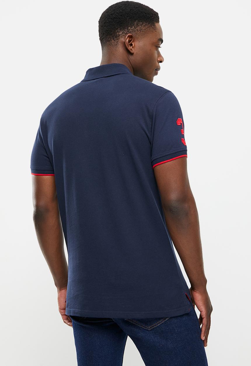 POLO - Rafe big pony short sleeve golfer - navy