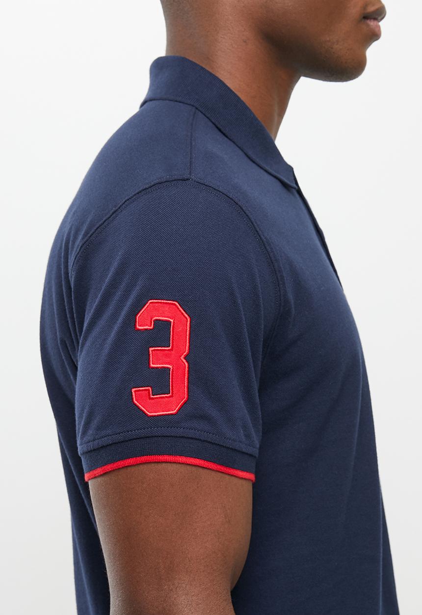 POLO - Rafe big pony short sleeve golfer - navy