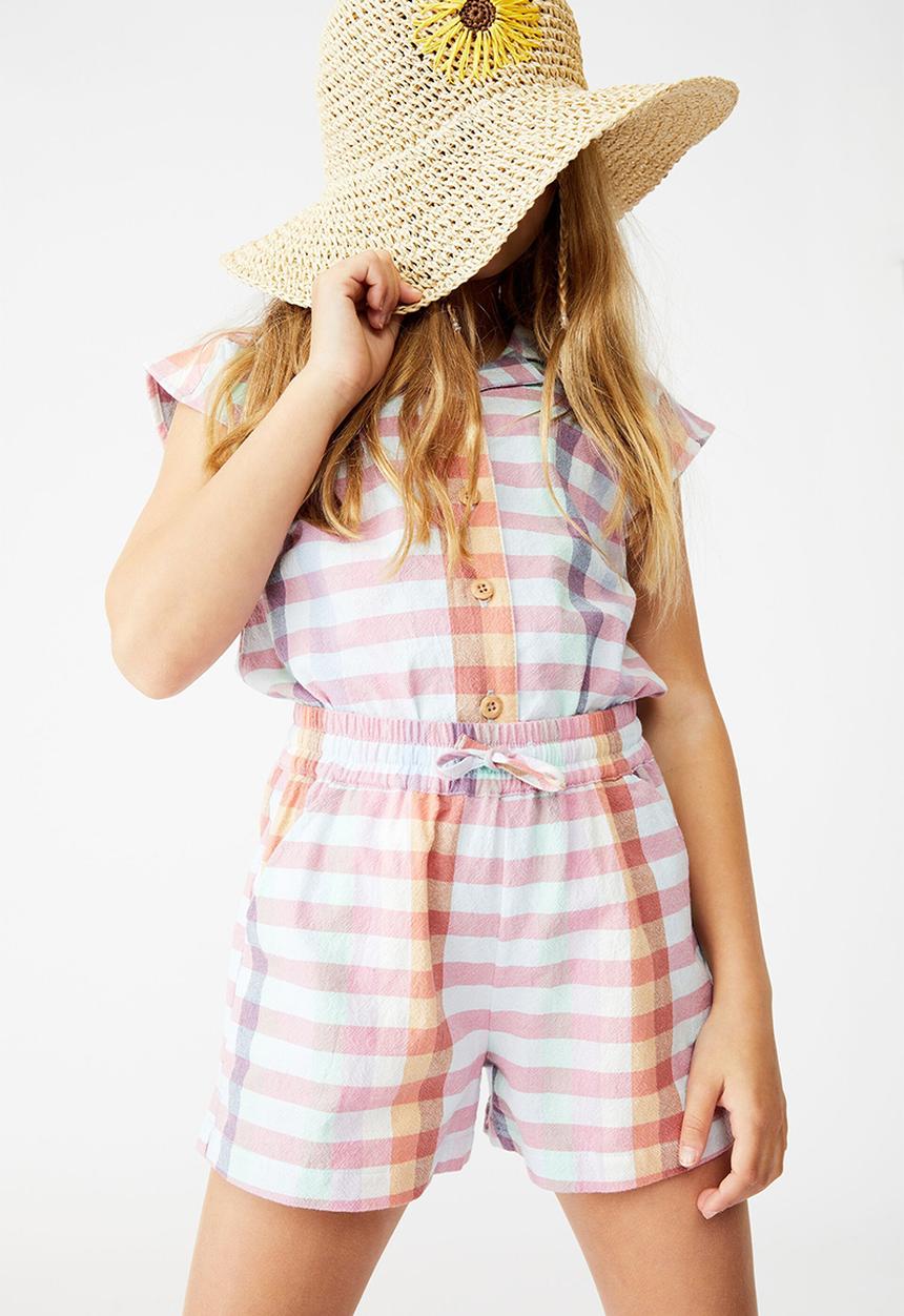 Cotton On - Sage & clare short - lcn sag terra multi check