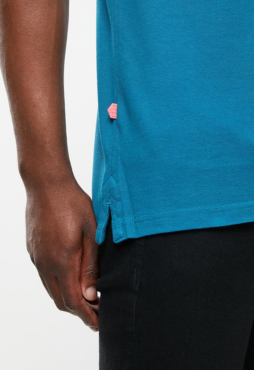 S.P.C.C - Marsden regular fit straight hem, v-neck tee - cyber teal