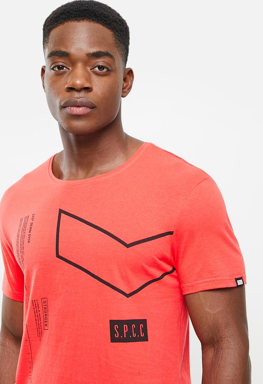 S.P.C.C - Blunt regular fit scooped hem tee - tigerlily