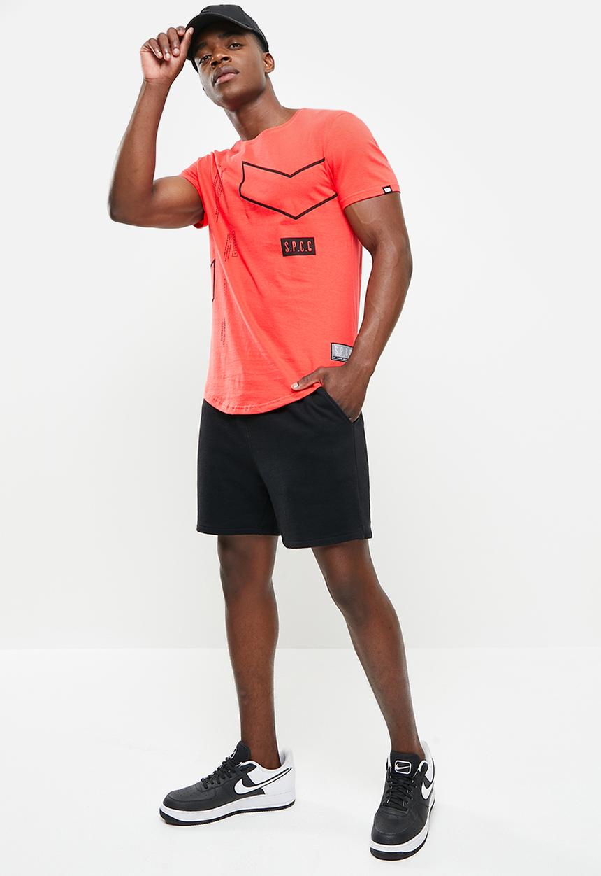 S.P.C.C - Blunt regular fit scooped hem tee - tigerlily