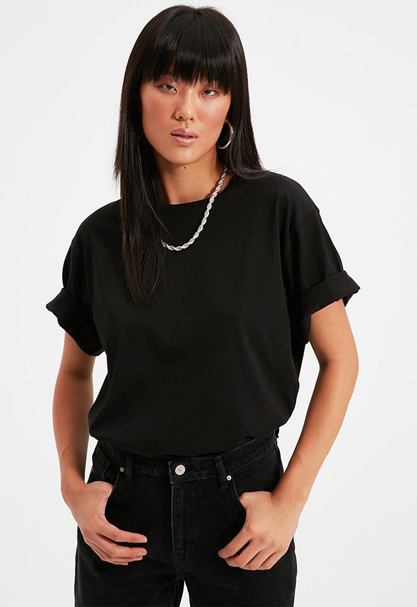 Trendyol - Siyahwo T-shirt - black