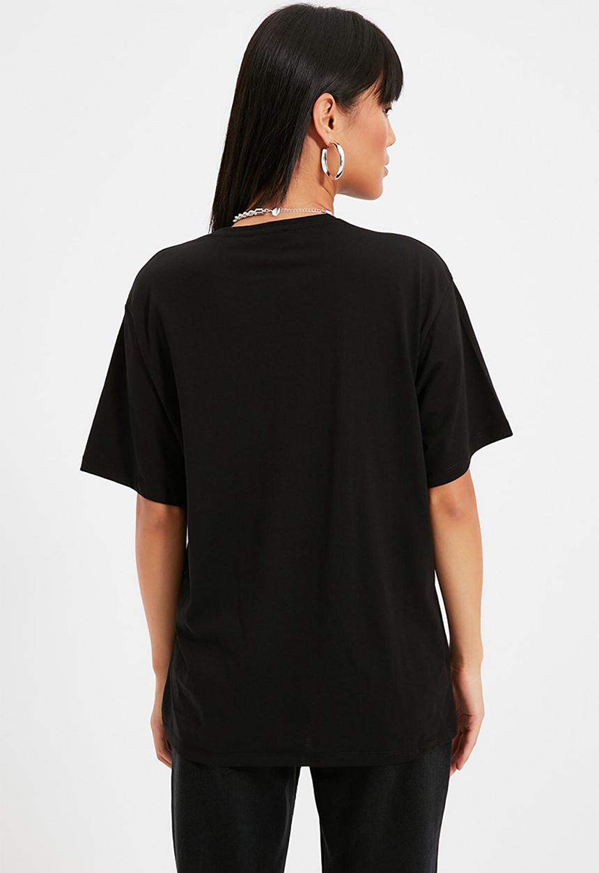 Trendyol - Siyahwo T-shirt - black