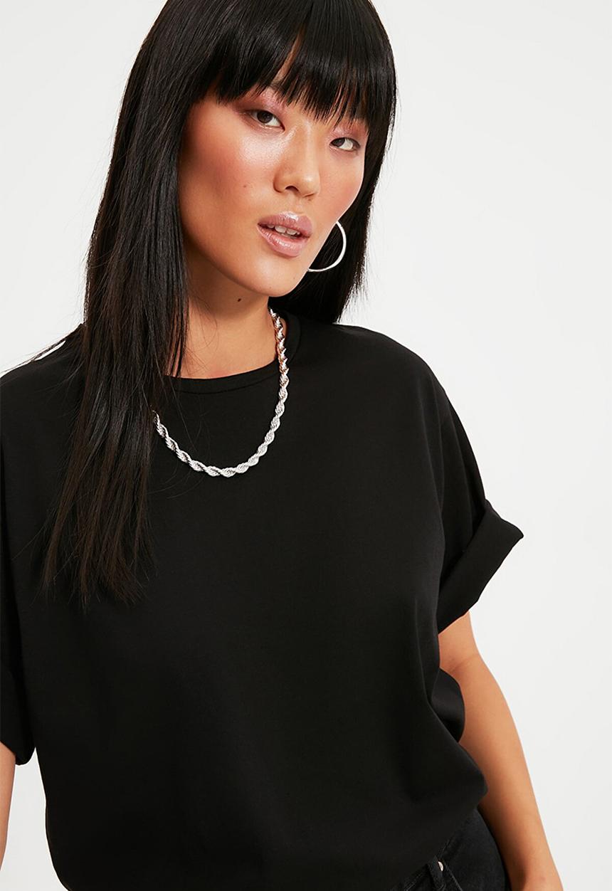 Trendyol - Siyahwo T-shirt - black