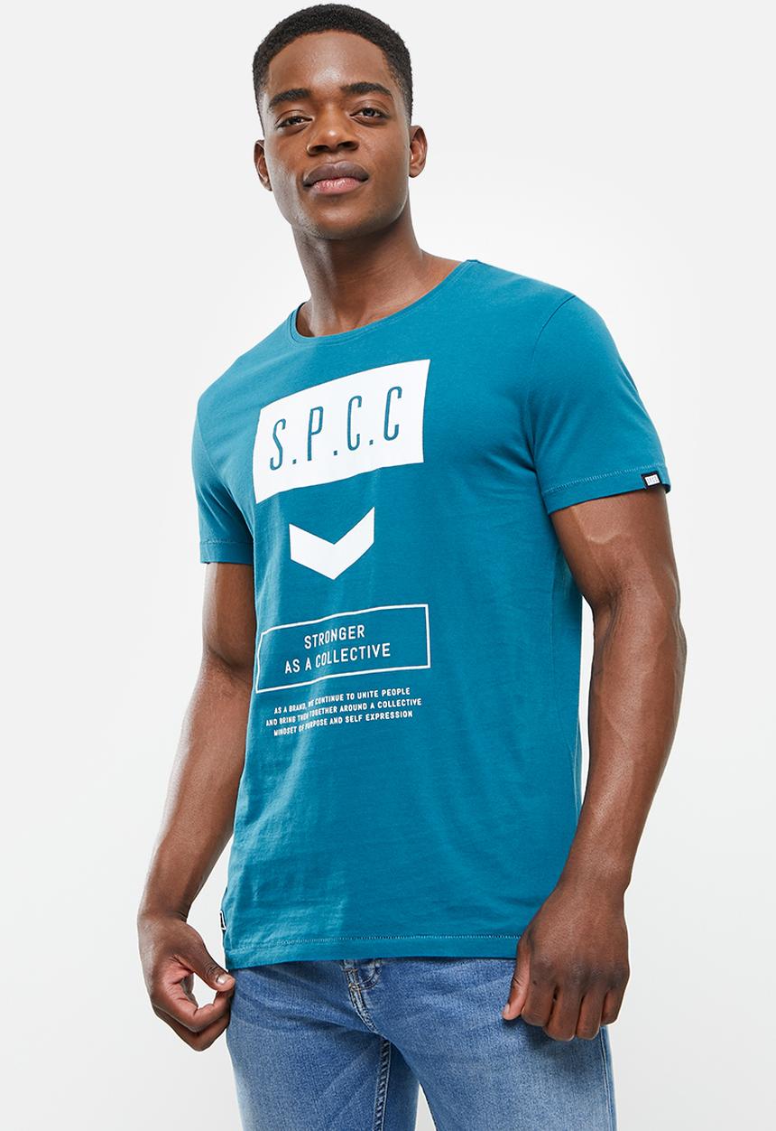 S.P.C.C - Oliver regular fit straight hem tee - cyber teal