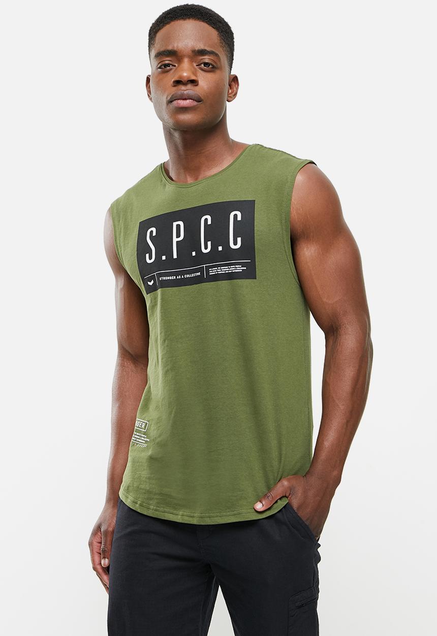 S.P.C.C - Katona regular fit straight hem, sleeveless tee - surplus