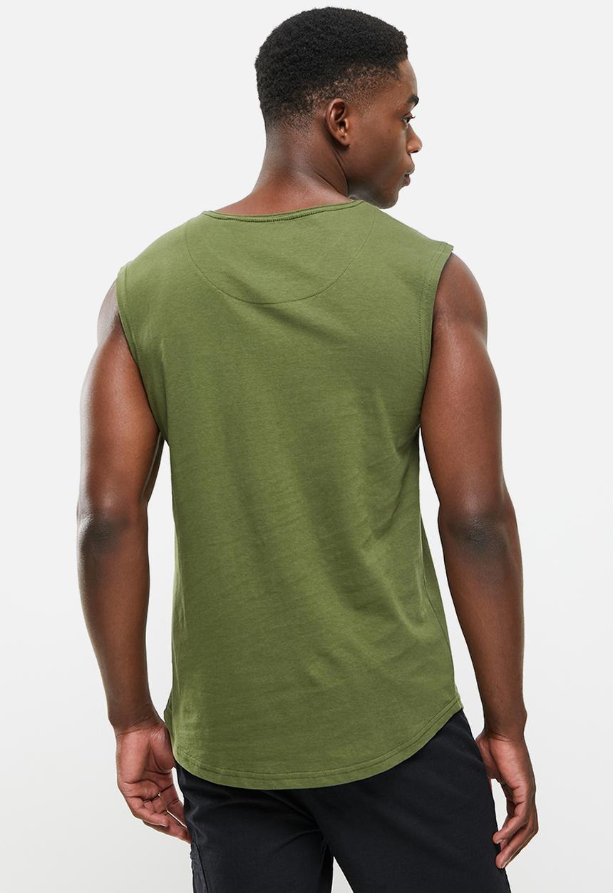S.P.C.C - Katona regular fit straight hem, sleeveless tee - surplus