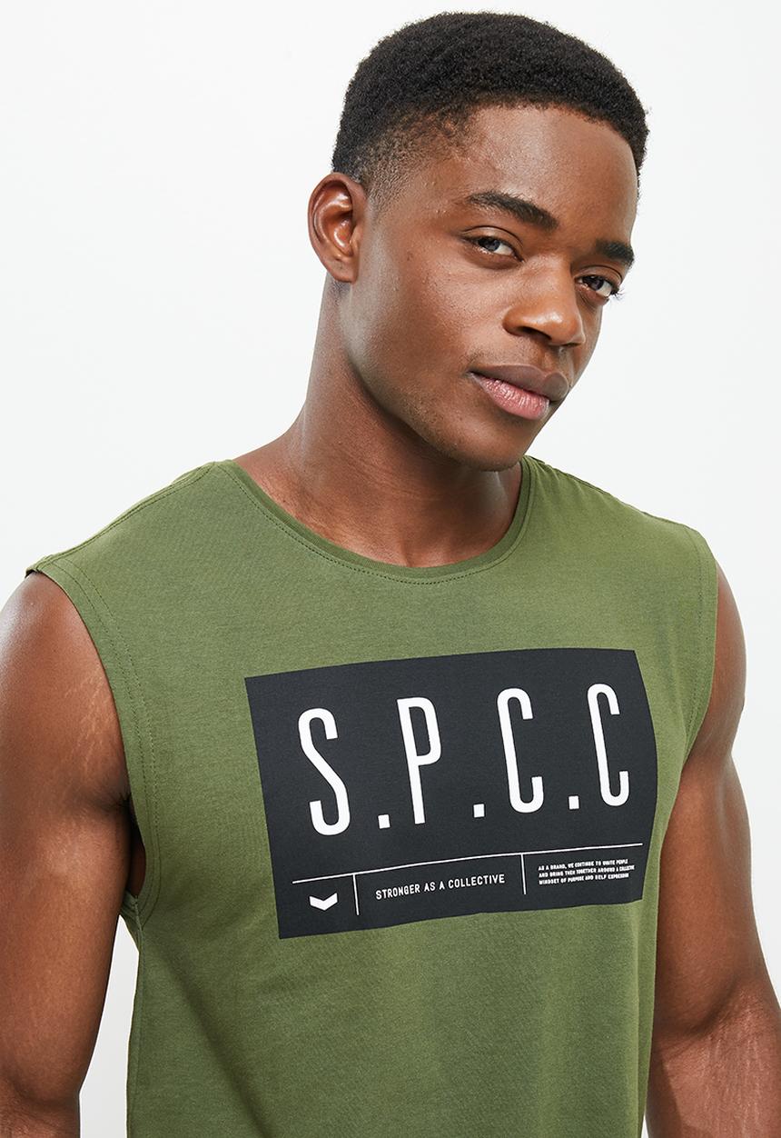 S.P.C.C - Katona regular fit straight hem, sleeveless tee - surplus