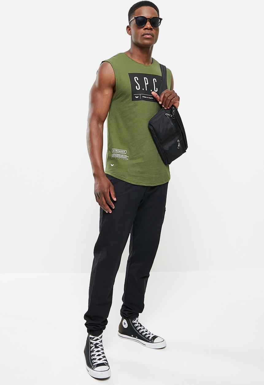 S.P.C.C - Katona regular fit straight hem, sleeveless tee - surplus