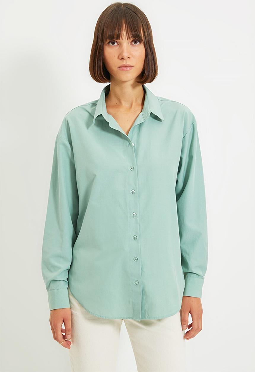 Trendyol - Loose Fit Shirt - mint