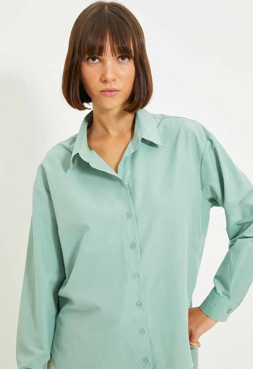 Trendyol - Loose Fit Shirt - mint
