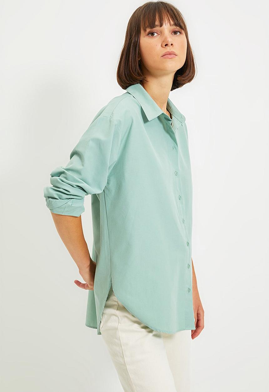 Trendyol - Loose Fit Shirt - mint