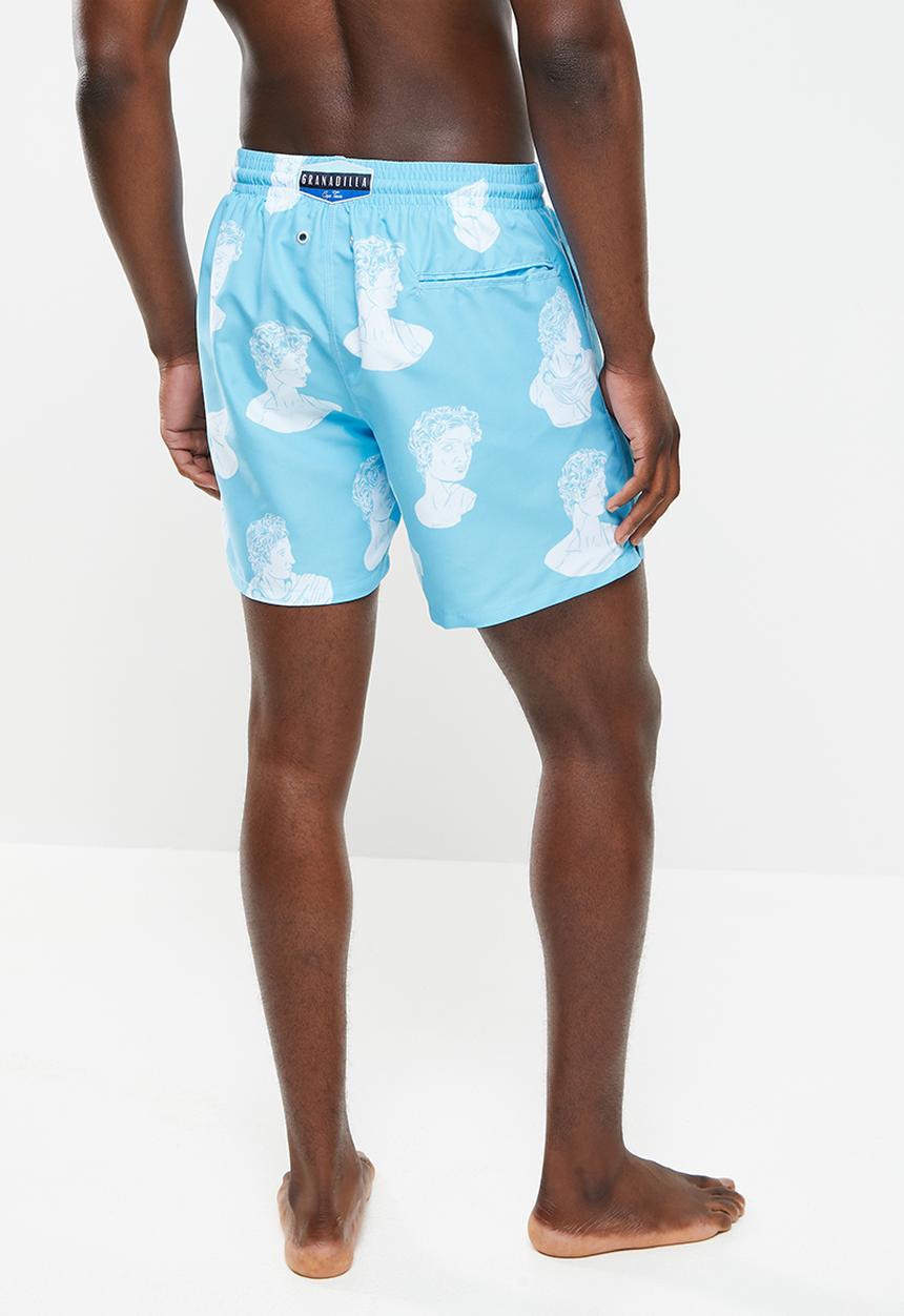 Granadilla - Greek statues swimshort - baby blue