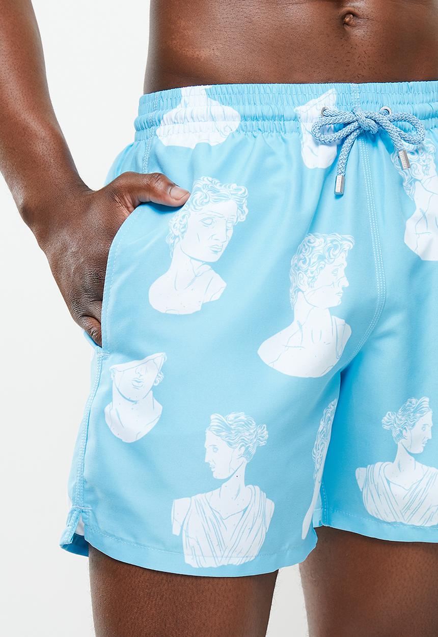 Granadilla - Greek statues swimshort - baby blue