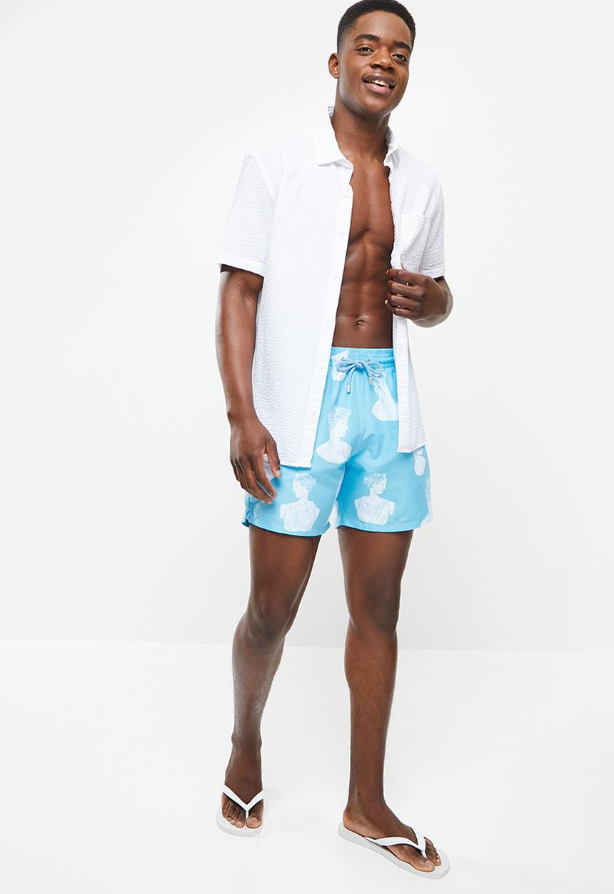 Granadilla - Greek statues swimshort - baby blue