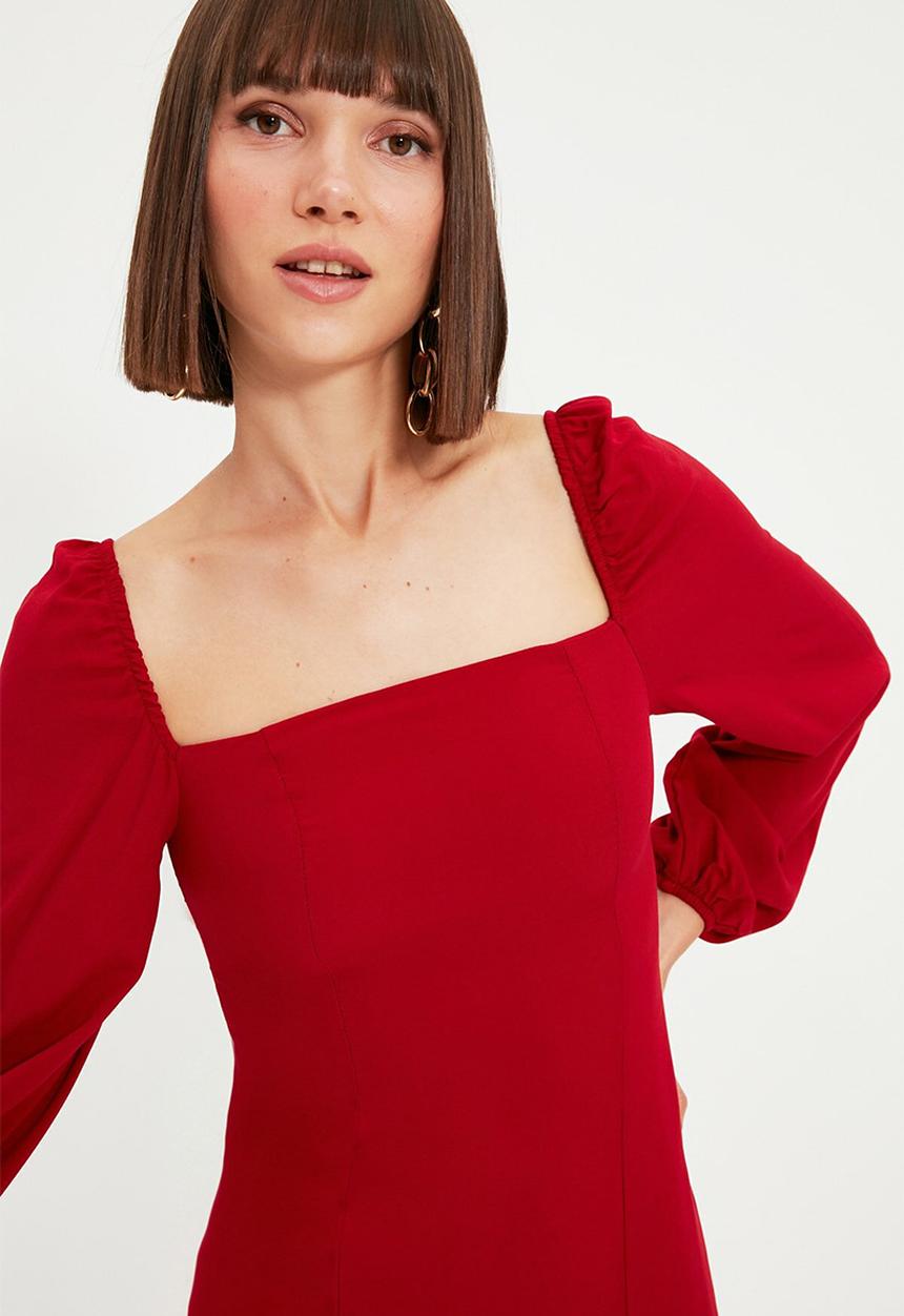 Trendyol - Bordo dress - red
