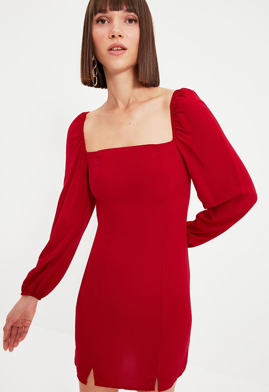 Trendyol - Bordo dress - red
