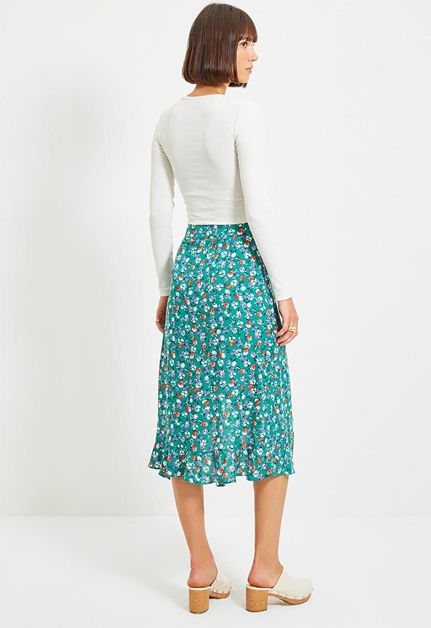 Trendyol - Yeşil skirt - green