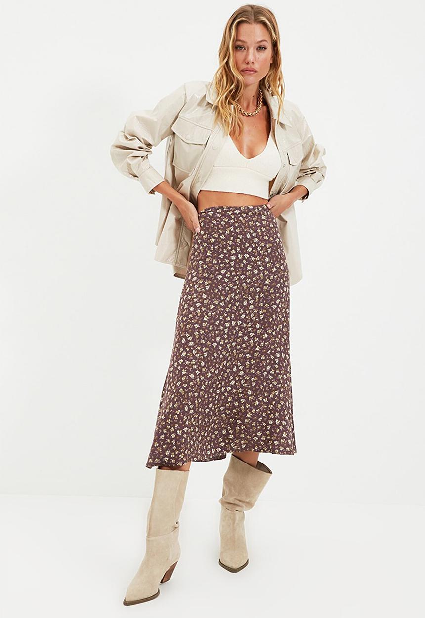 Trendyol - Kahverengi skirt - brown