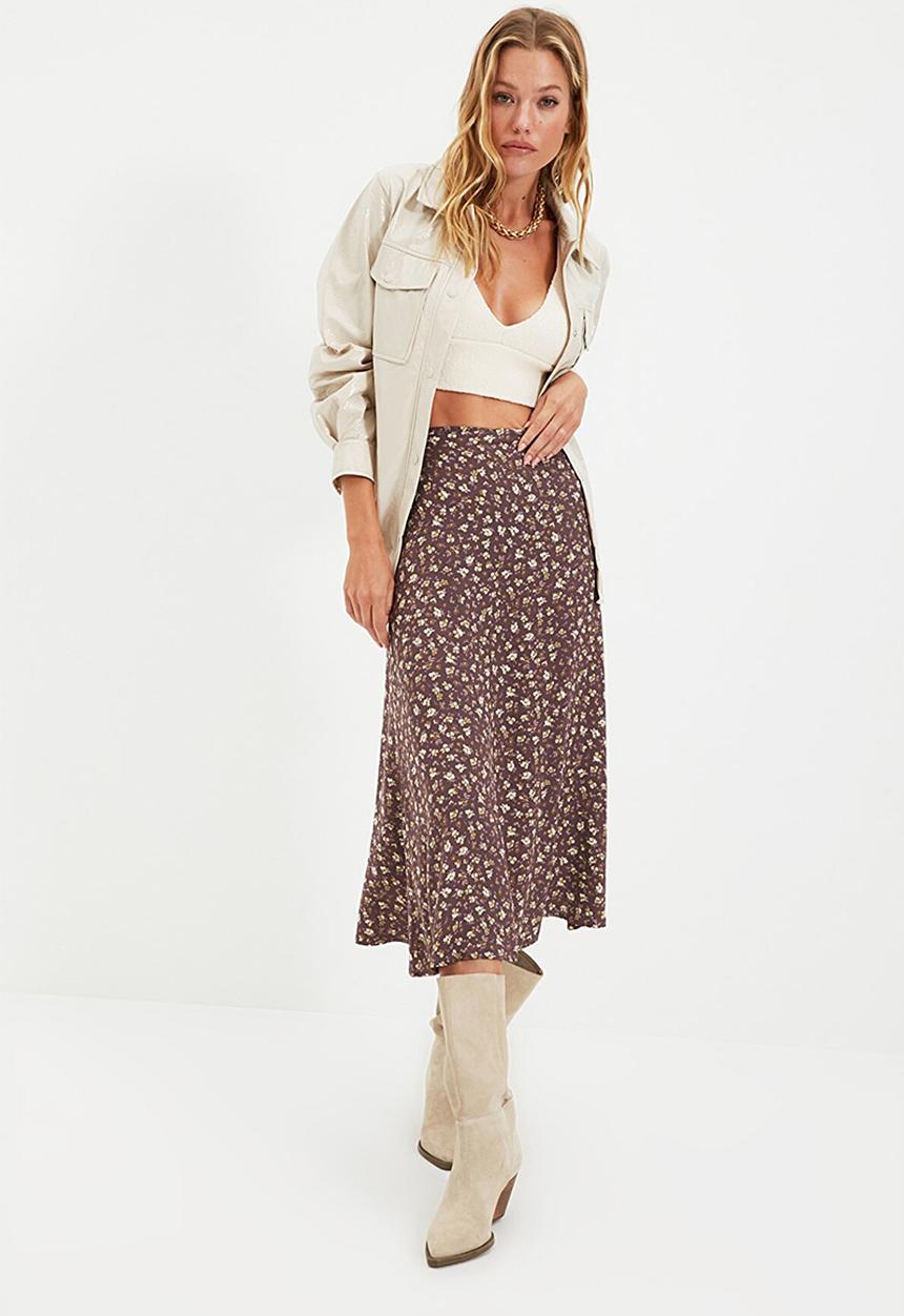 Trendyol - Kahverengi skirt - brown