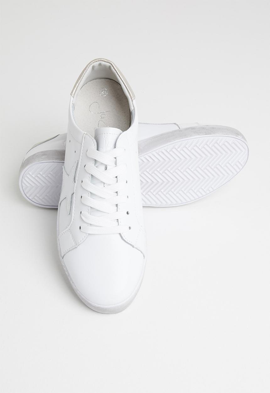 Julz - Madison leather sneaker - white