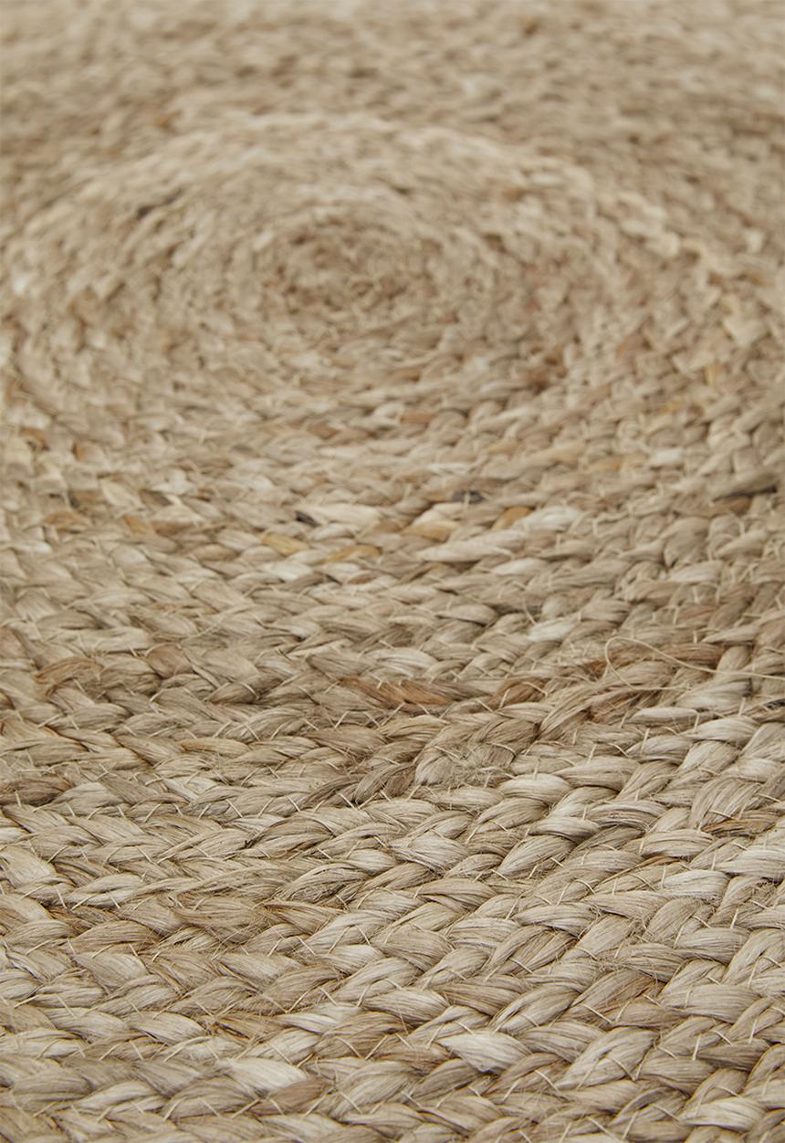H&S - Fringe jute rug - natural