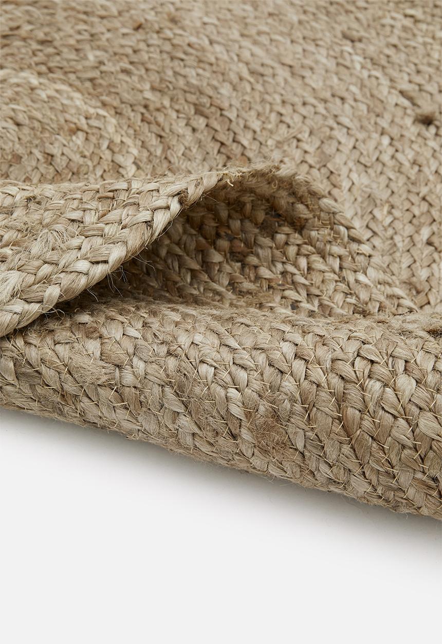H&S - Fringe jute rug - natural
