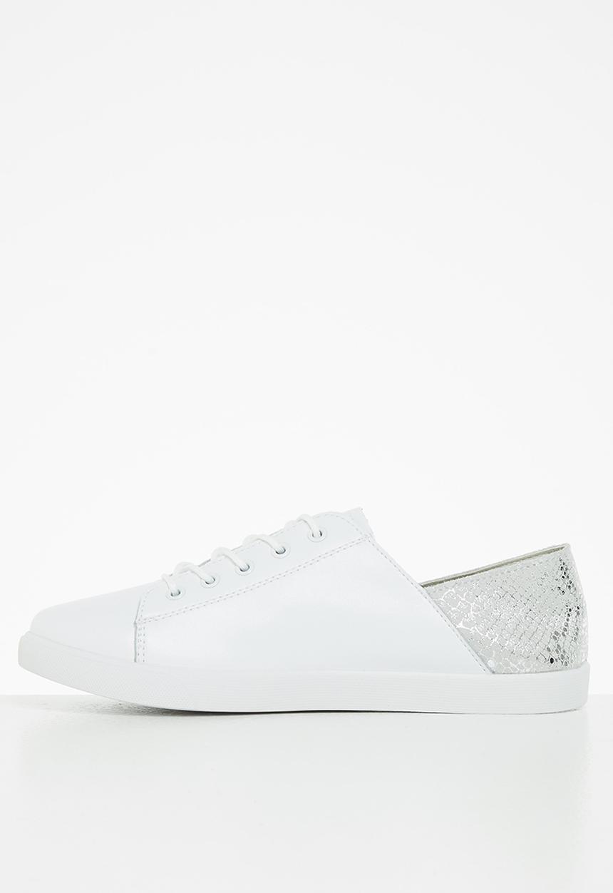 Julz - Nicki leather sneaker - silver & white 