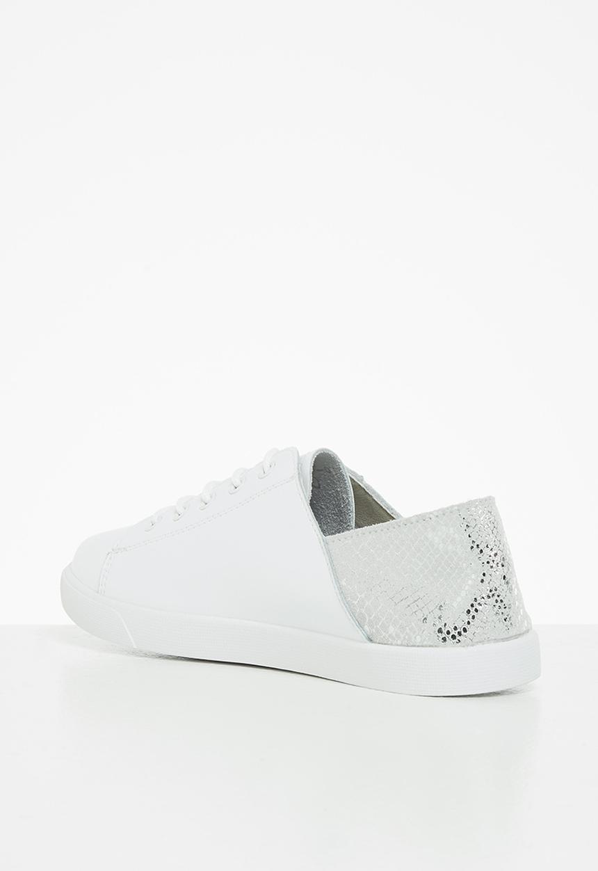 Julz - Nicki leather sneaker - silver & white 