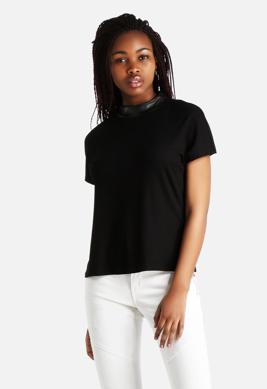 Vero Moda - Anika Rib PU Top