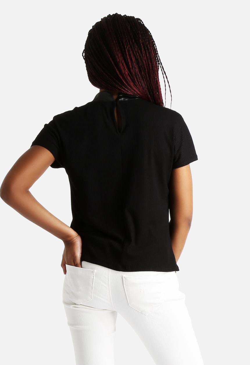 Vero Moda - Anika Rib PU Top