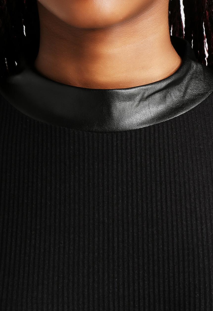 Vero Moda - Anika Rib PU Top