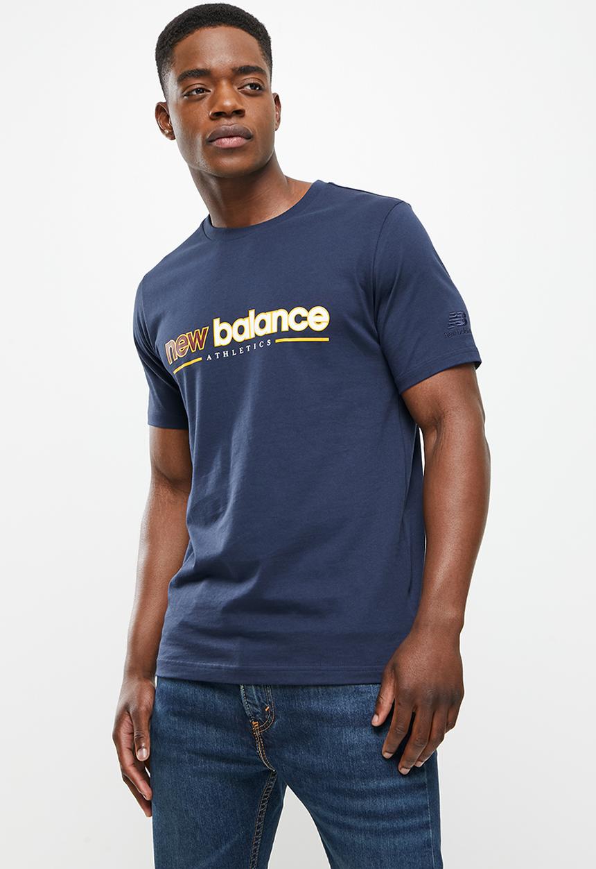 New Balance  - Nb athletics higher learning tee - natural indigo