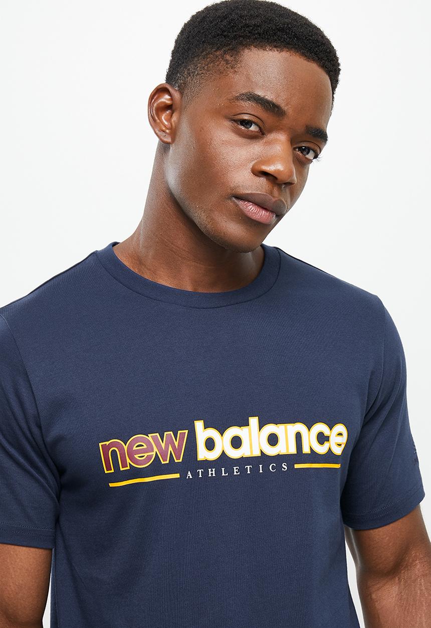 New Balance  - Nb athletics higher learning tee - natural indigo