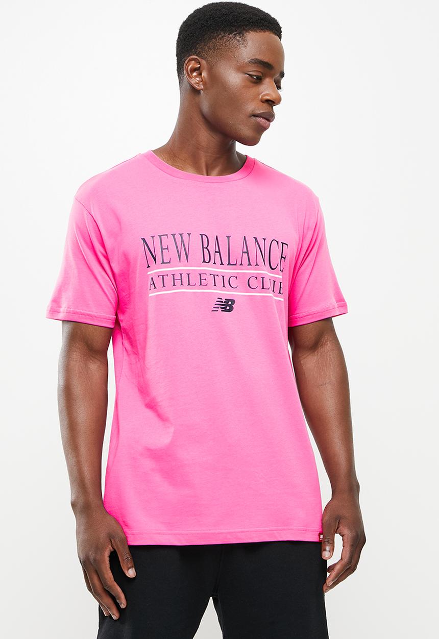 New Balance  - Nb essentials athletic club tee - sporty pink