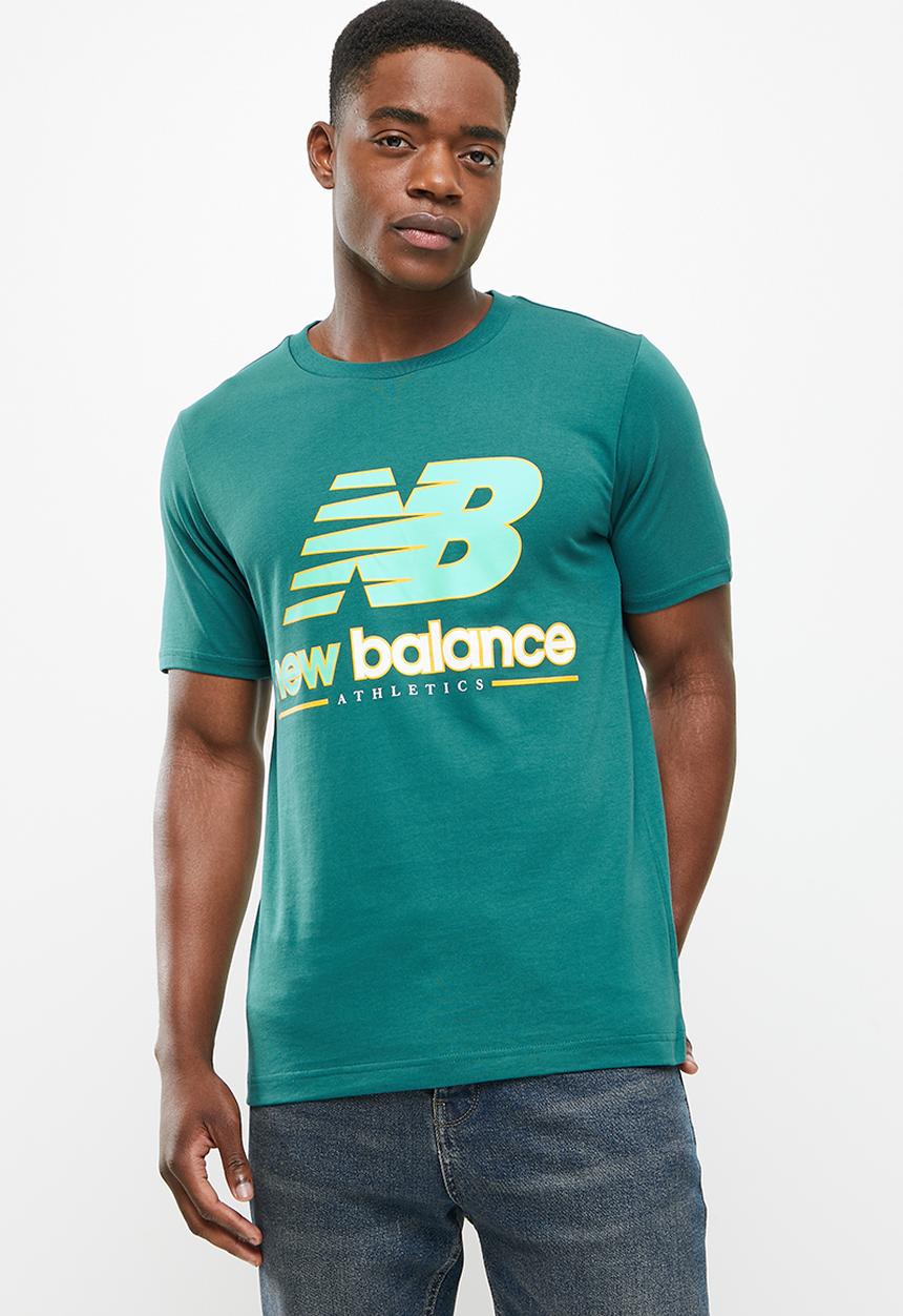 New Balance  - Nb athletics higher learning logo tee - mountain teal