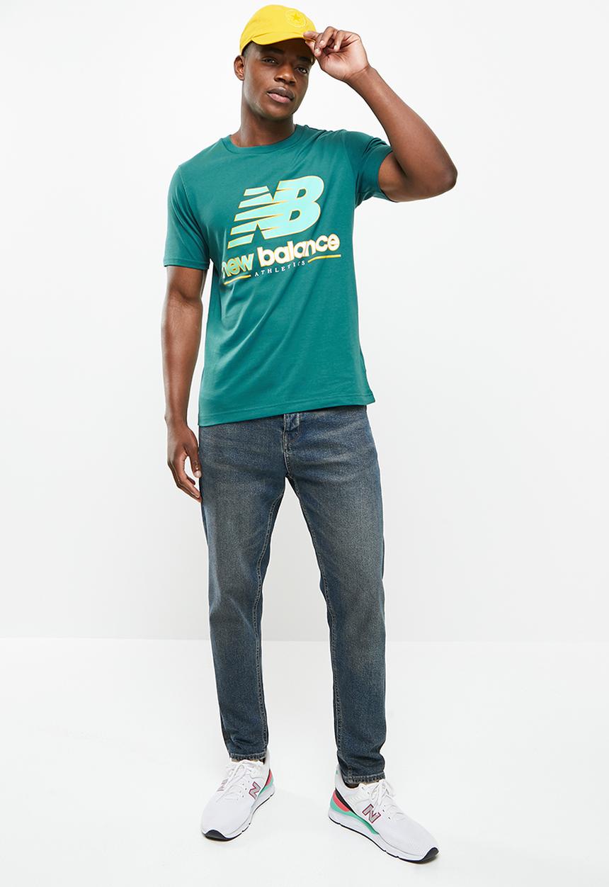 New Balance  - Nb athletics higher learning logo tee - mountain teal