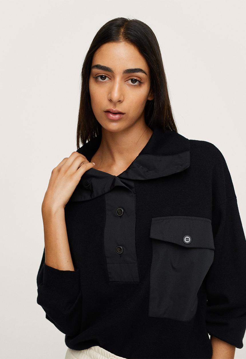 MANGO - Sweater tom - black