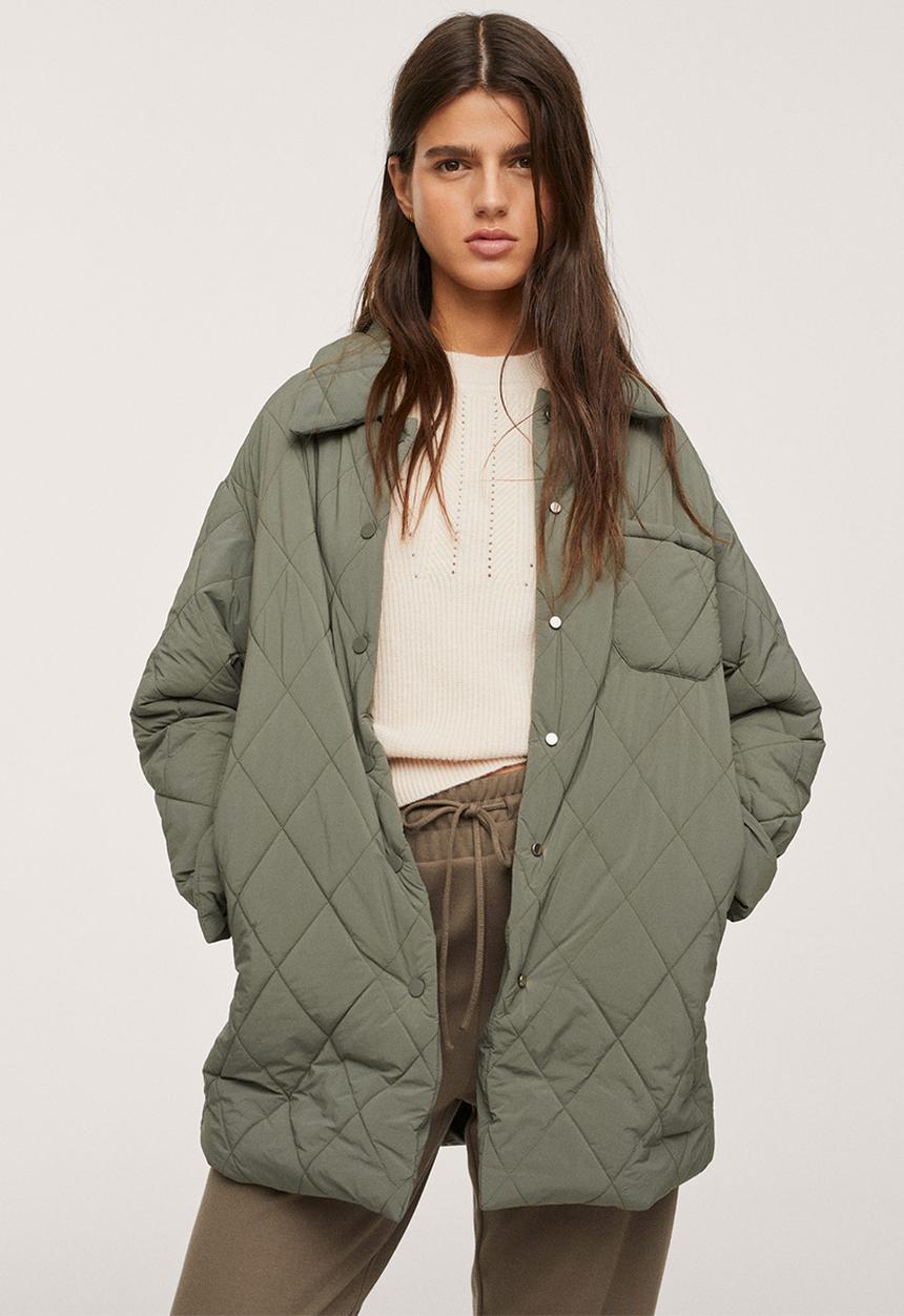 MANGO - Anorak frozen - beige/khaki