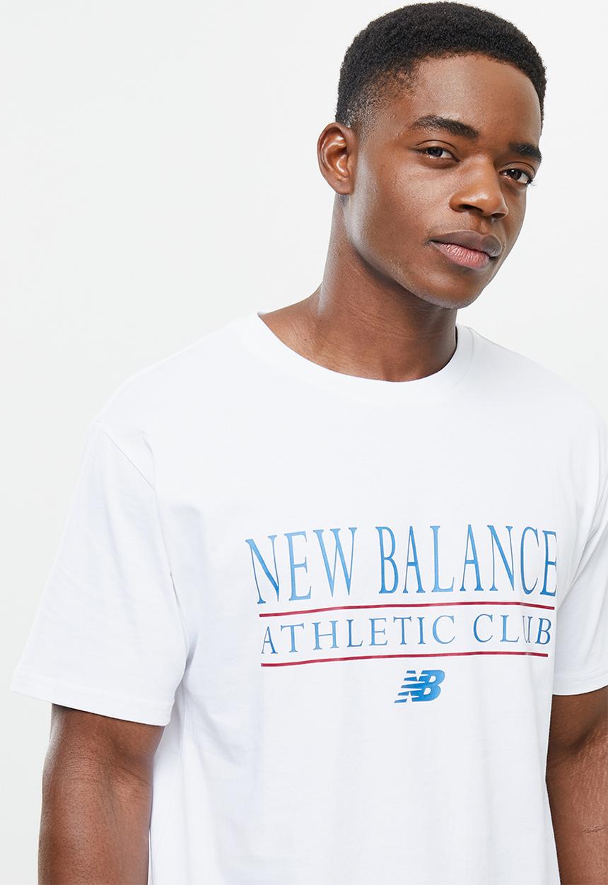 New Balance  - Nb essentials athletic club tee - white