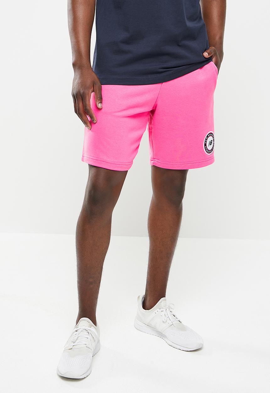 New Balance  - Nb essentials athletic club fleece short - sporty pink