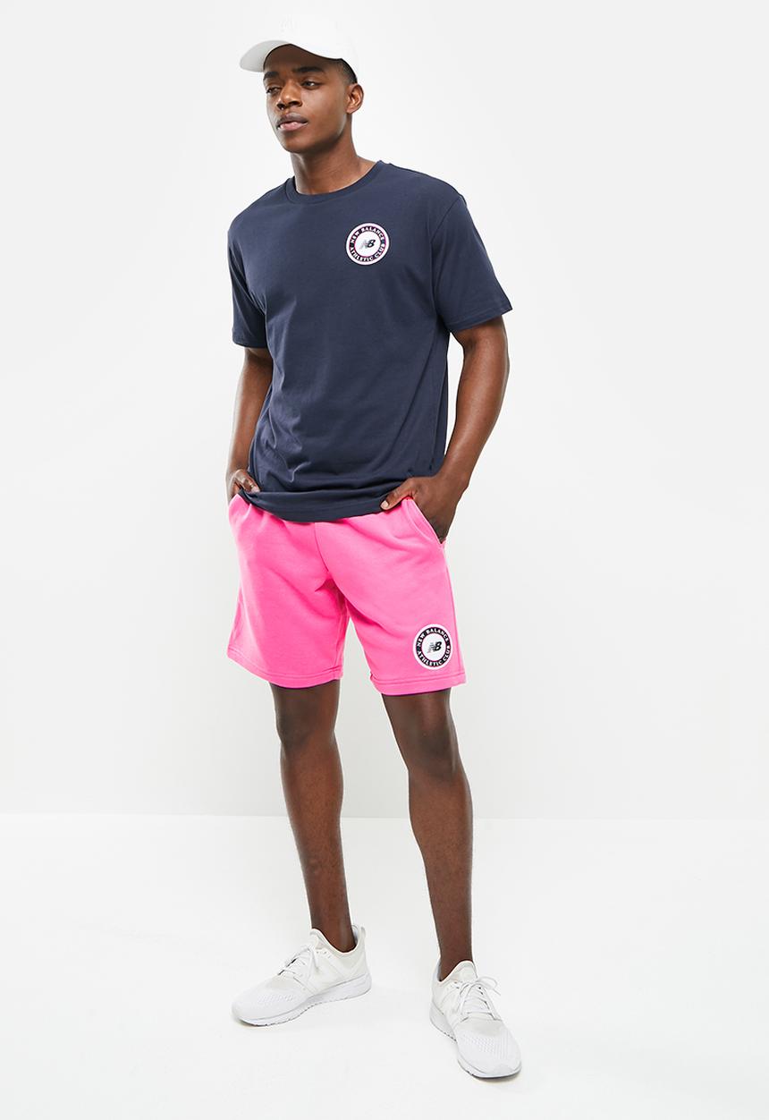New Balance  - Nb essentials athletic club fleece short - sporty pink