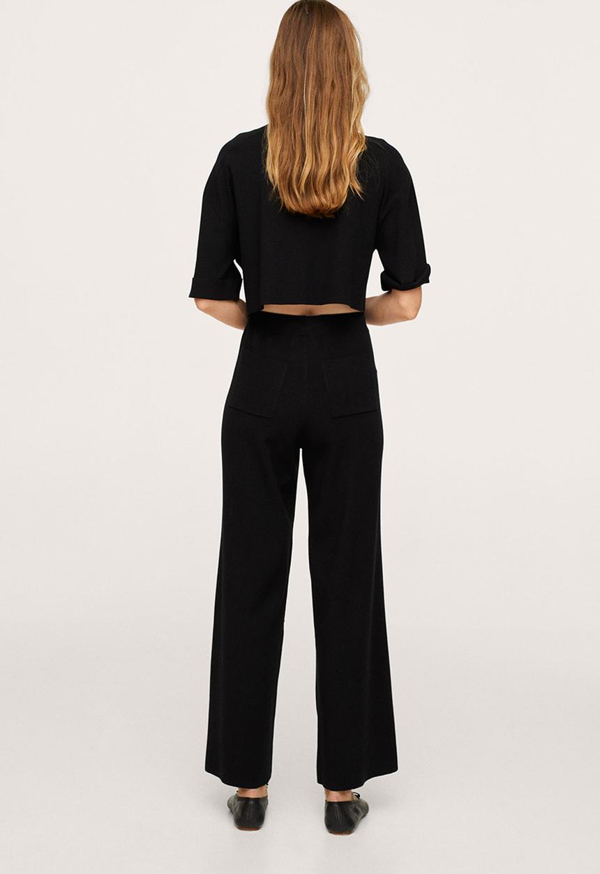 MANGO - Trousers kobi - black